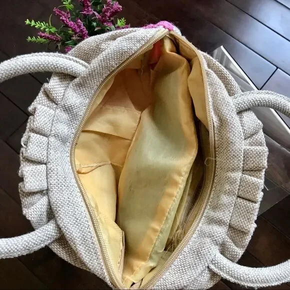 Cute Boho Burlap Purse - Picture 5 of 9